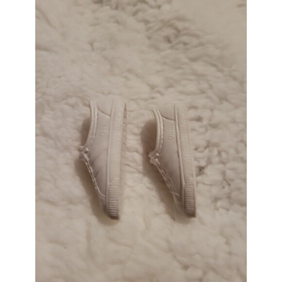 Vintage Ken Barbie Doll Size White Sneakers Tennis Shoes Hong Kong - Picture 3 of 4